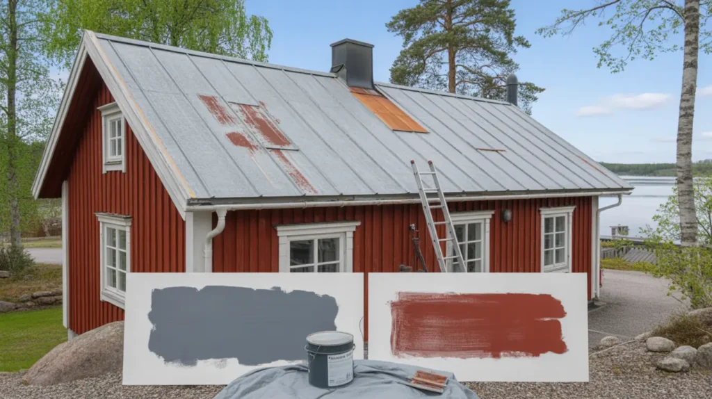 m la pl ttaket i maj r tt v der f rarbete och f rgval f r l ng h llbarhet