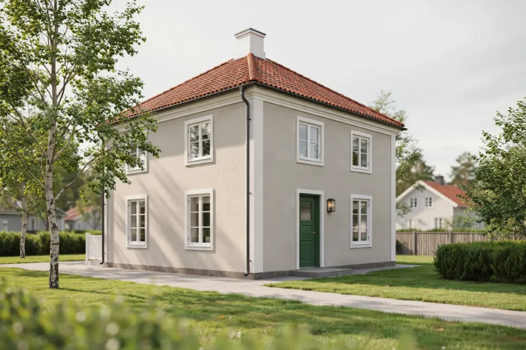 fasadrenovering och ny puts p villa i noltorp alings s